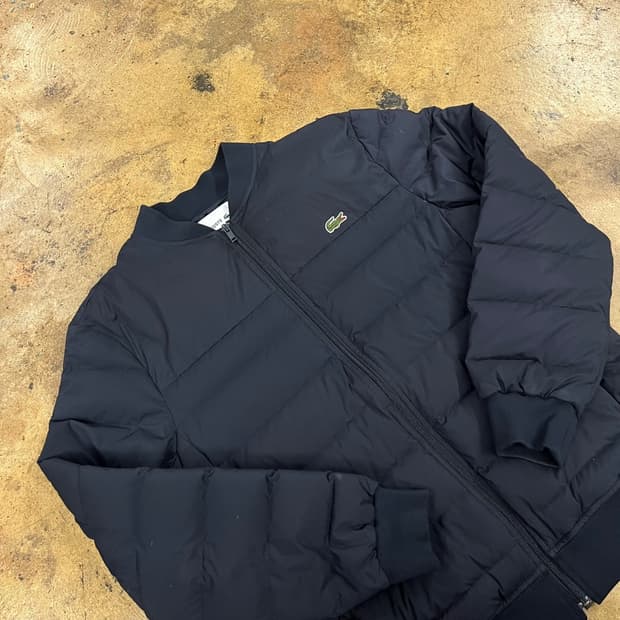 [정품/S] 라코스테 블랙 패딩 점퍼 b17