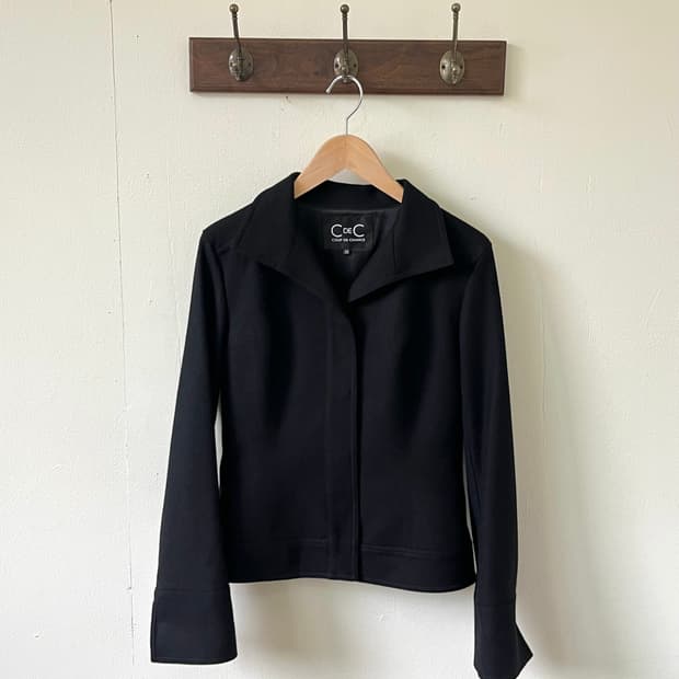 COUP DE CHANCE 블랙 울 자켓