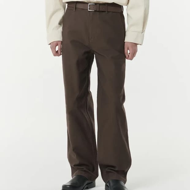 무탠다드 백사틴 오피서 팬츠 29사이즈 브라운