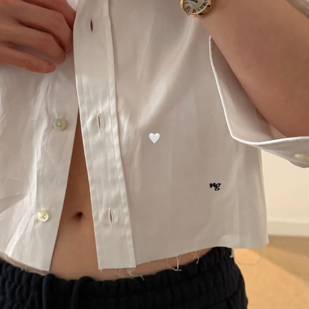 hommegirls 화이트 크롭 셔츠