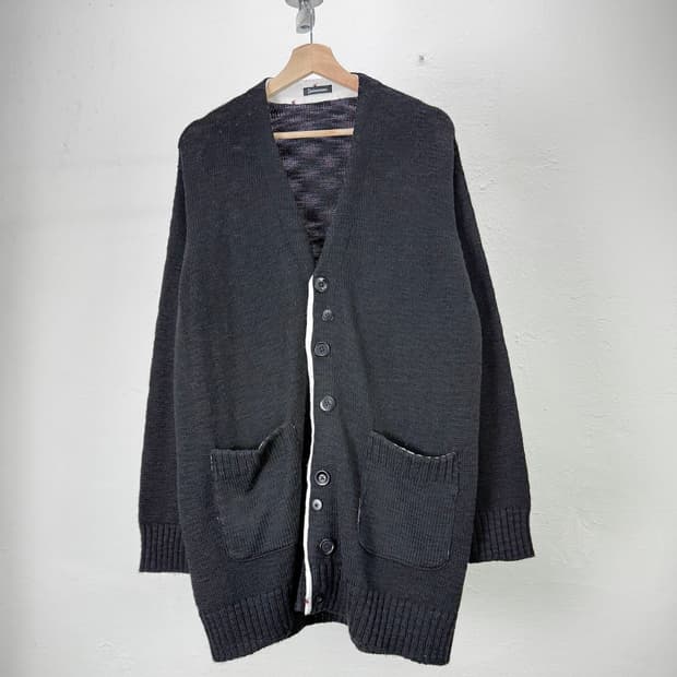 언더커버 리즘 블랙 돌 포켓 니트 가디건