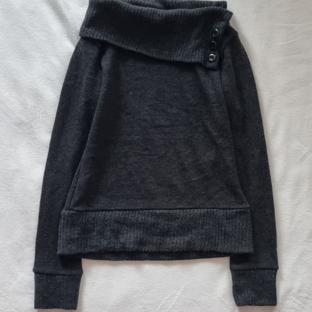 빈티지 모리걸 하구미 코이세이오st 단추 니트