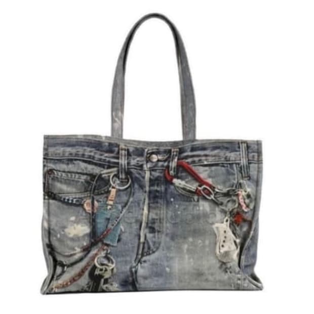 구해요 ) 아크네스튜디오 24fw 트롱프뢰유 데님 토트백 