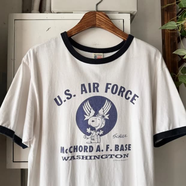 [L]버즈릭슨x스누피 U.S AIR FORCE 링거 티셔츠