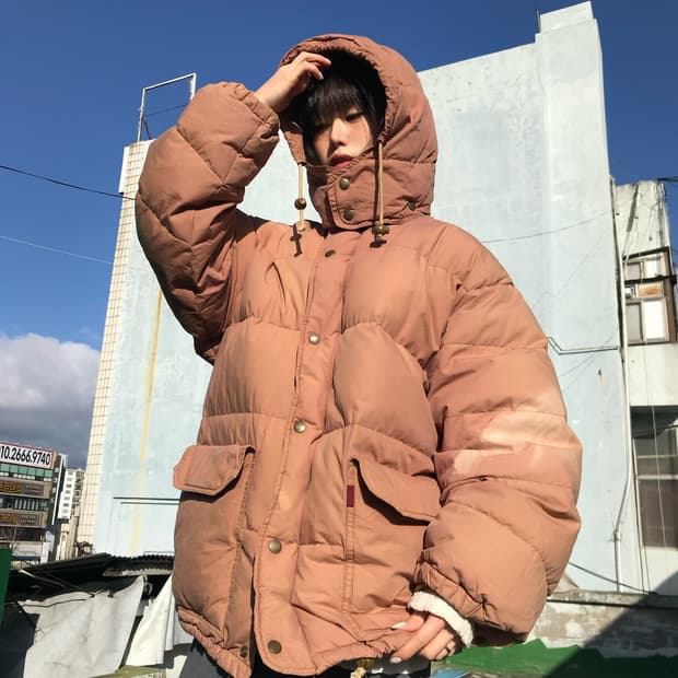 워싱 피치 구스다운