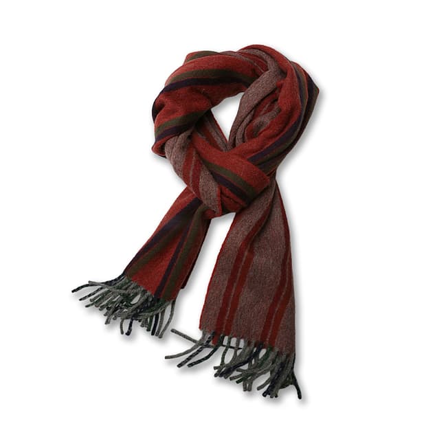 드레익스 [Drake's] 빈티지 컬러 스트라이프 램즈울 앙고라 머플러