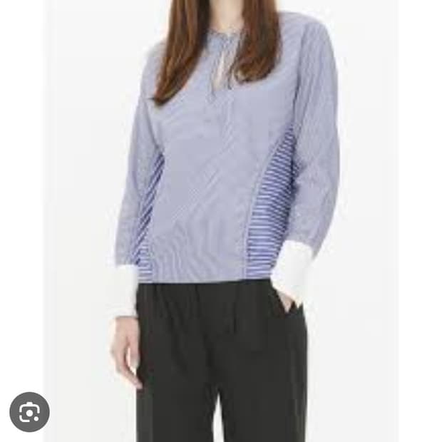 산드로 스트라이프  코튼 블라우스 1사이즈