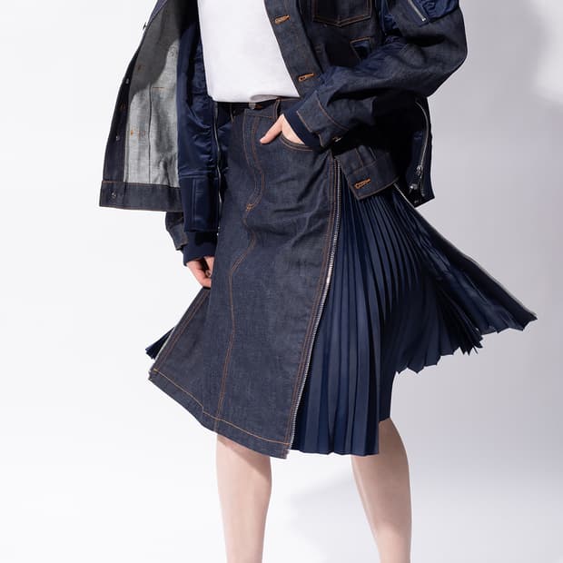 Sacai X A.P.C. 데님 스커트