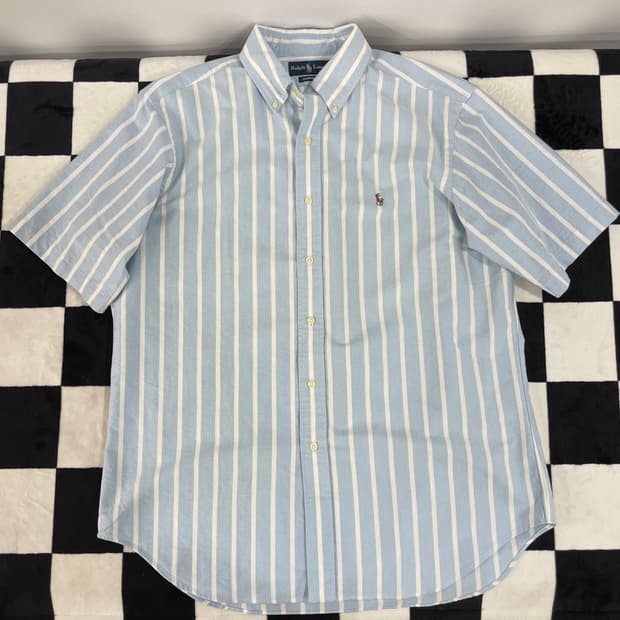 폴로 랄프로렌 스트라이프 반팔 셔츠 (L)