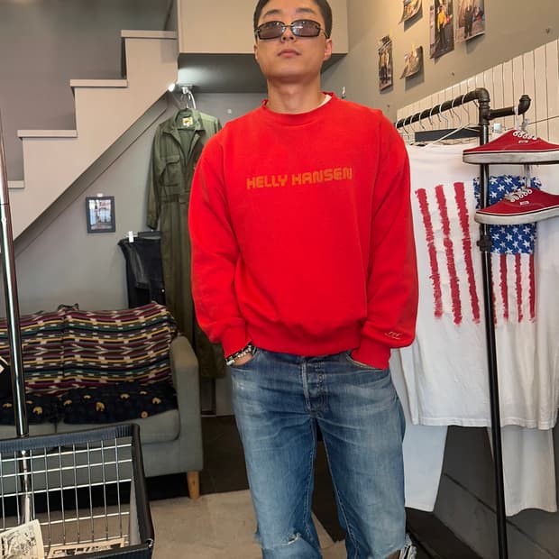 Helly Hansen logo detail red sweatshirt 
