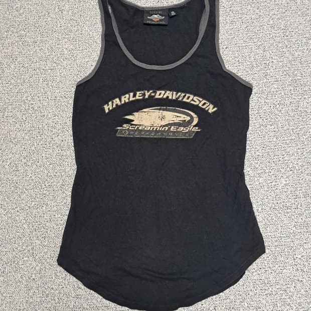 할리데이비슨 스크리밍 이글 블랙 런닝 탱크탑