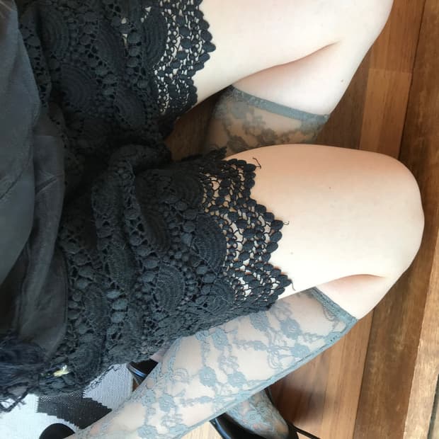 black lace pants
