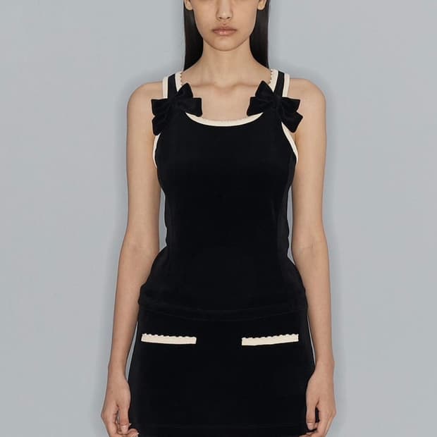 오픈와이와이 velvet picot 벨벳 셋업