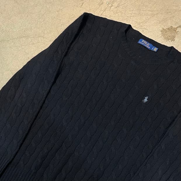 L 폴로랄프로렌 케이블 캐시미어 니트