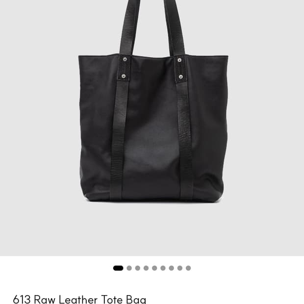 마이라이브러리 613 로우 레더 토트백