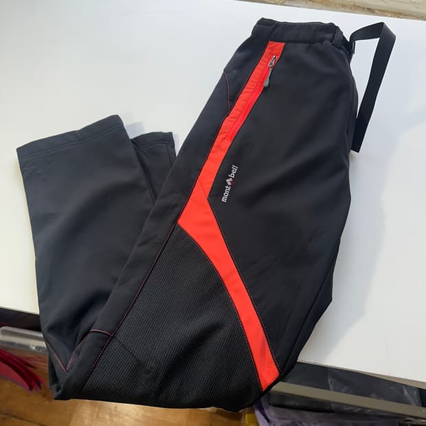우먼M 몽벨 블랙 레귤러핏 안감기모 등산팬츠