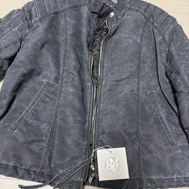  G_BIKER QUILTED JUMPER / BLACK 