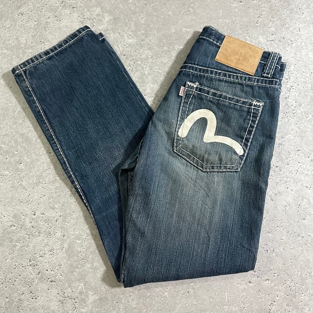 00s EVISU 갈매기 데님 팬츠 /706