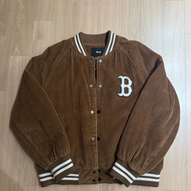 MLB 코듀로이 바시티 자켓 브라운