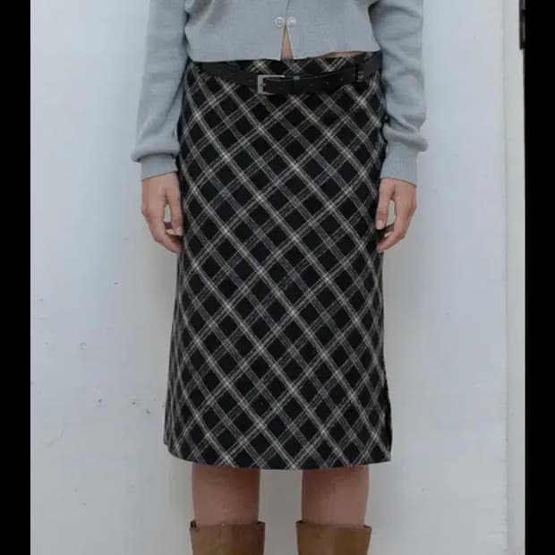 디망쉬 체크스커트