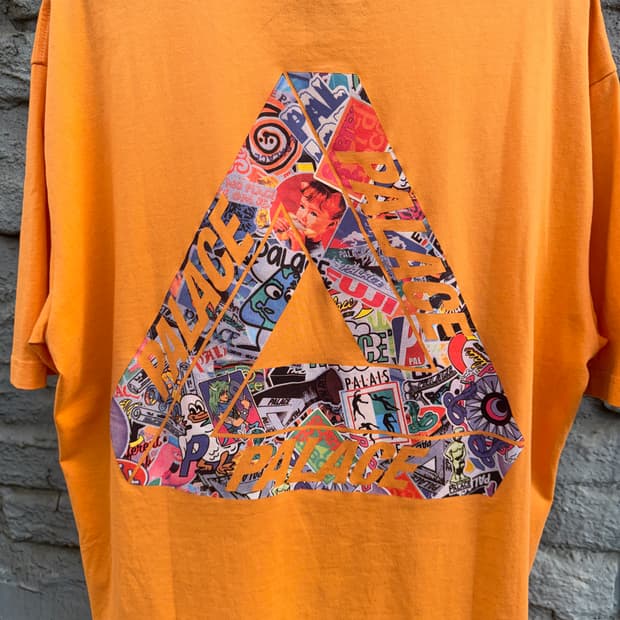 Palace 팔라스 트라이퍼그 오렌지 반팔 티셔츠(XL)