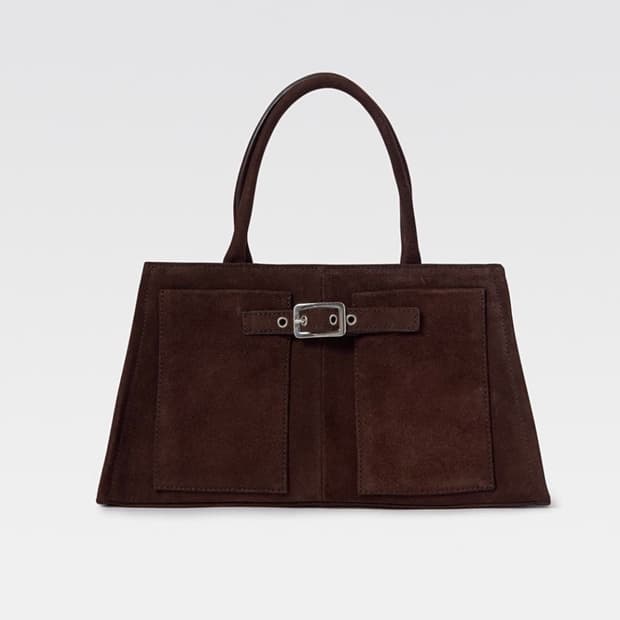 F/ 기마구아스 Mini 안나마리아 스웨이드백 브라운