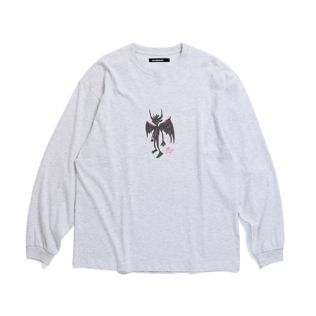 해칭룸 롱슬리브 Devil Tee 1% M.Grey, 4(L) 사이즈
