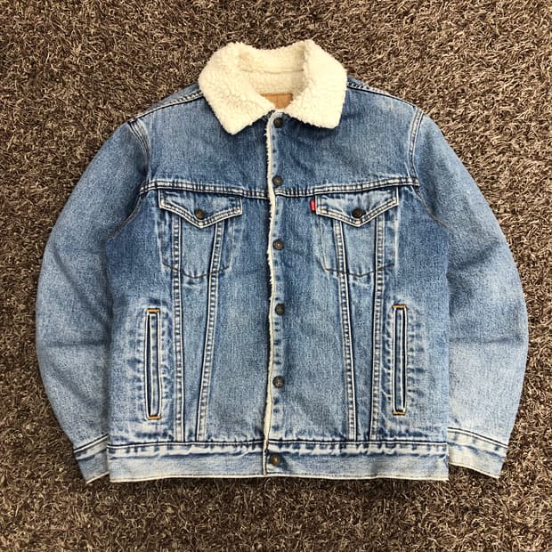 리바이스 데님 양털 쉐르파 자켓