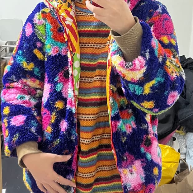 JAM 리버시블 후리스 숏패딩