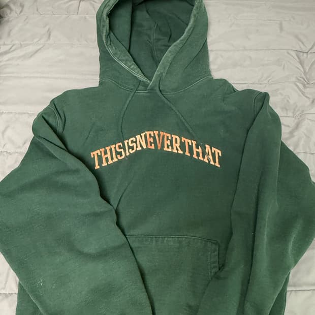 디스이즈네버댓 가먼트다잉 후드 그린 L