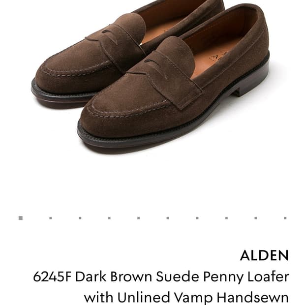 (7d) 알든 alden 6245 스웨이드 로퍼