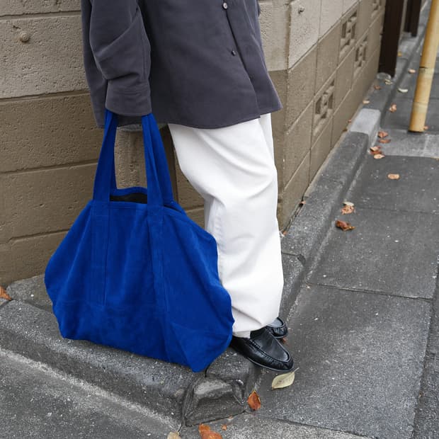 TAEY 태이 스웨이드 빅 토트백 블루 suede big tote