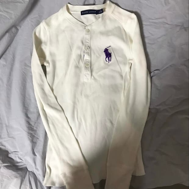 폴로 랄프로렌 슬림핏 딱붙 빅포니 골지 긴팔티