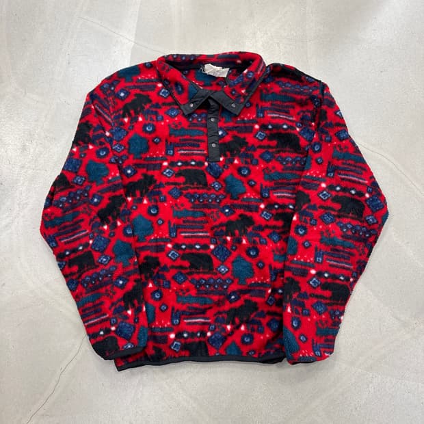 엘엘빈 후리스 풀오버 레드