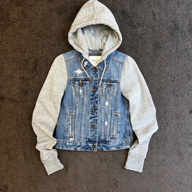 아베크롬비 데님 후드 자켓 S