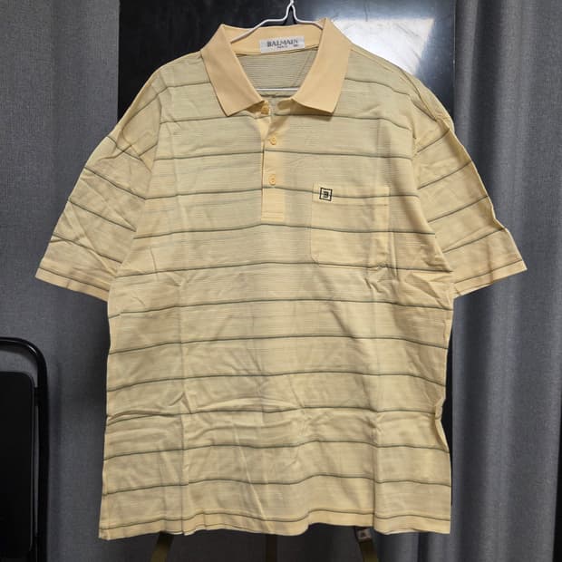 00s Balmain 카라넥 반팔 티셔츠 L(100)