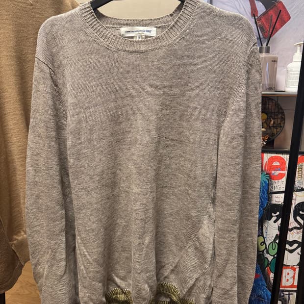 꼼데가르송 셔츠라인 니트