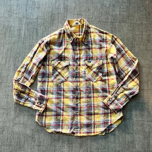 일본 Wrangler 올드스쿨아메카지 보헤미안 웨스턴셔츠