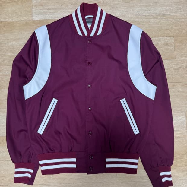 골든베어 코튼 바시티자켓 버건디 M사이즈