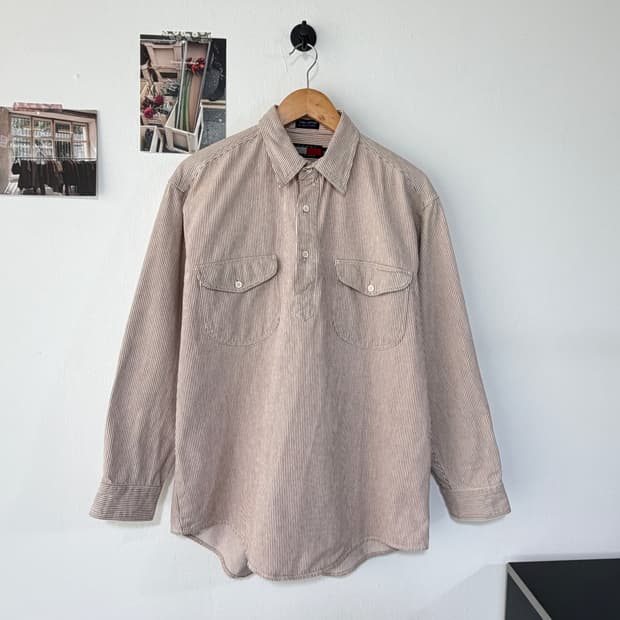 [L] 타미힐피거 하프버튼 스트라이프 셔츠