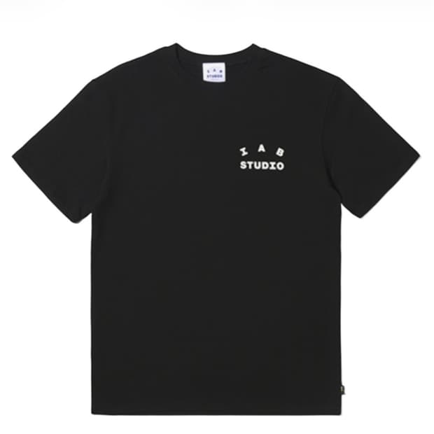 IAB STUDIO 블랙 글로우 반팔 XL