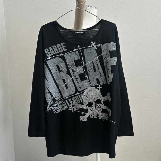 일본빈티지 스컬 펑크 롱슬리브