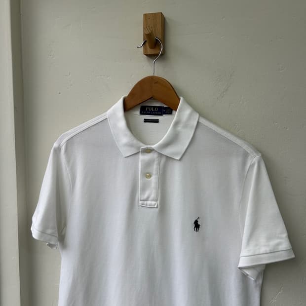 16768 -폴로 랄프로렌 화이트 반팔 카라티