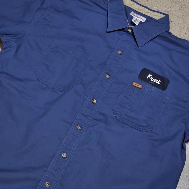 Carhartt 칼하트 애쉬블루 포켓반팔셔츠