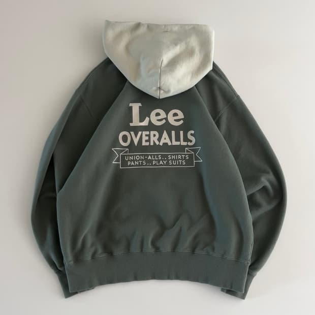 리 배색 백로고 후드티 L