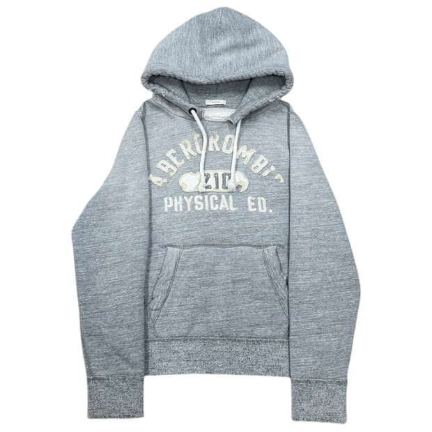 아베크롬비 빈티지 Y2K 데미지 디테일 기모 후드티 그레이 S