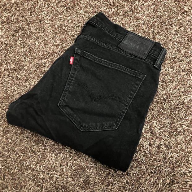 리바이스 512 블랙 데님 팬츠