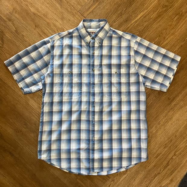 N130 랭글러 체크 반팔 셔츠