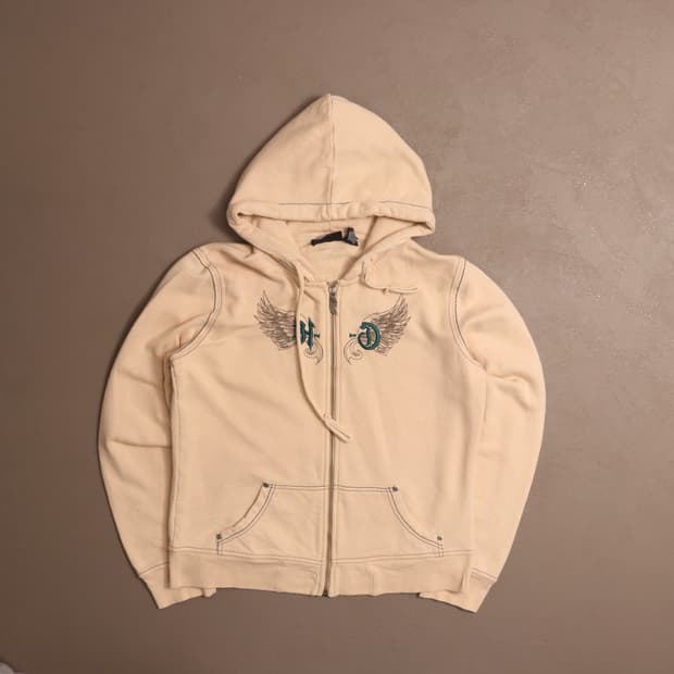 할리데이비슨 엔젤 로고 후드집업 Y2K A1393