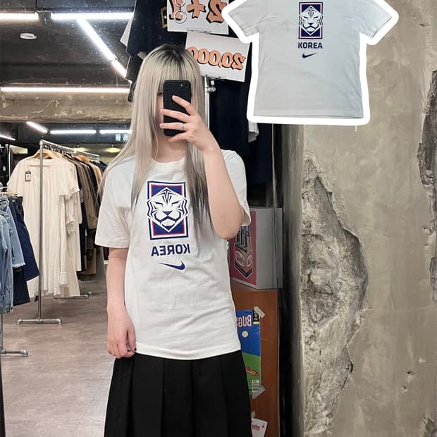 나이키 대한민국 국가대표 반팔 티셔츠 화이트 S #csz3893